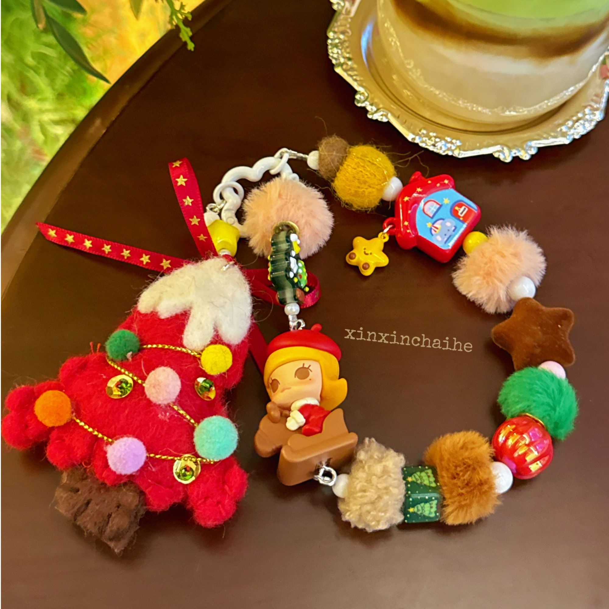 手工DIY定制手机链挂饰