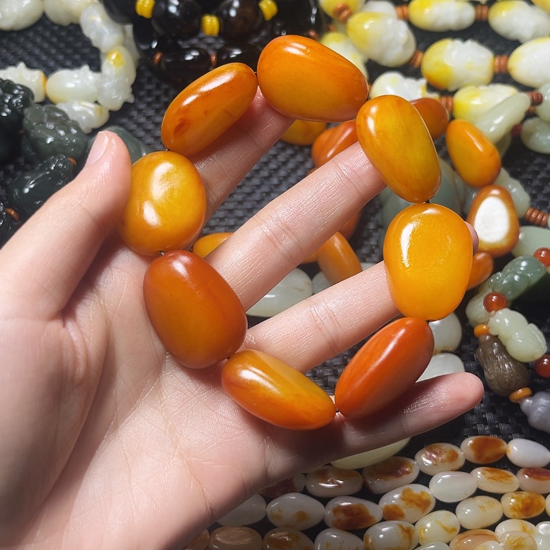 就***样和田玉未镶嵌手链