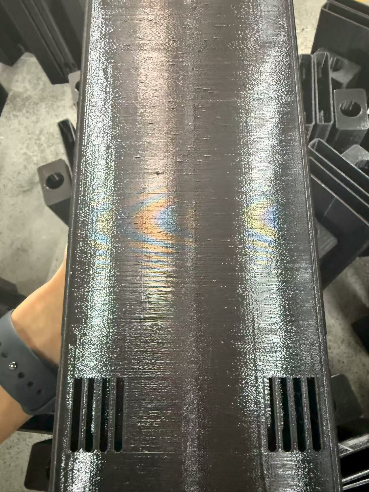 1kg净重【瑕疵】成品有气泡PETG黑色耗材。
