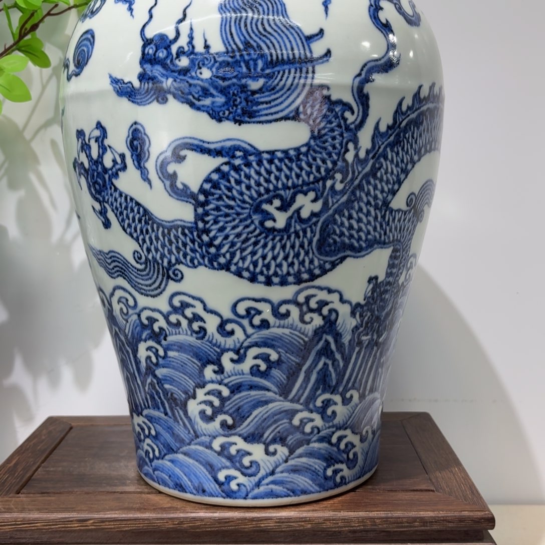 张***林摆件瓷瓷器工艺品摆件青花