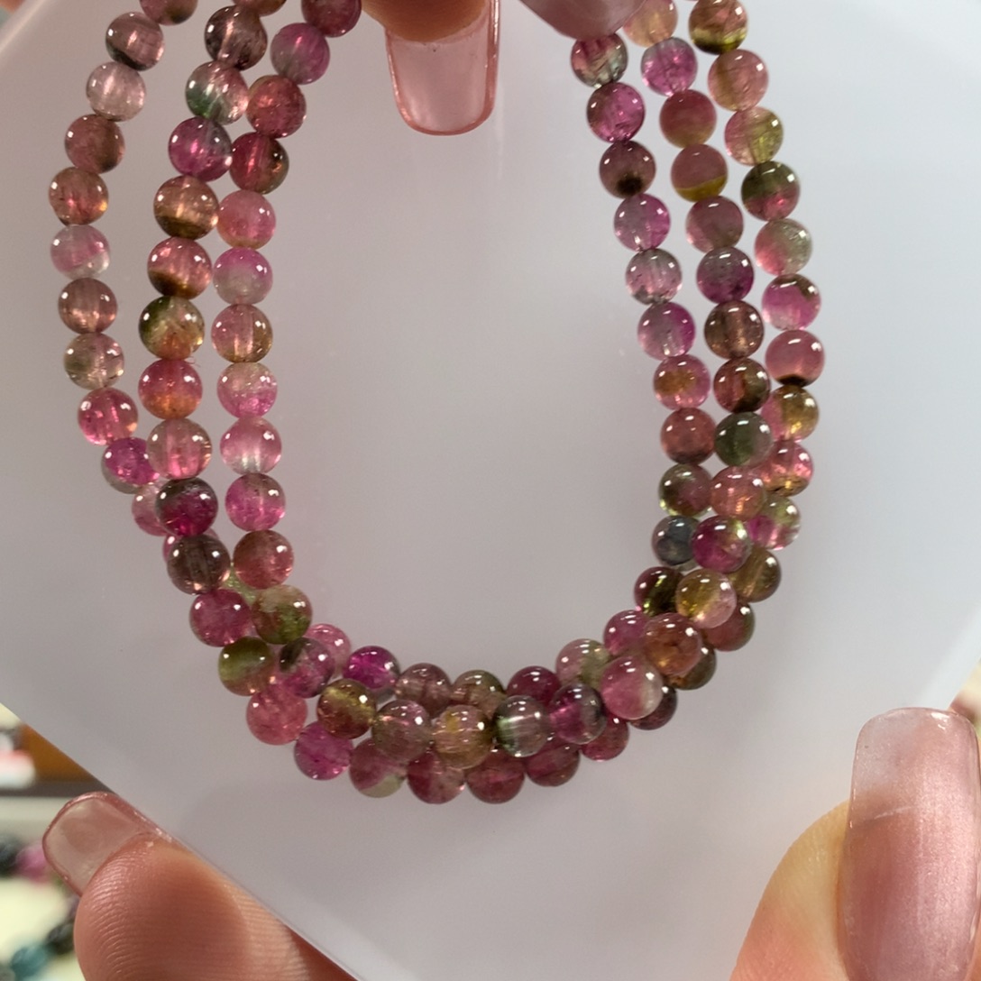 碧玺手链未镶嵌4.6毫米左右