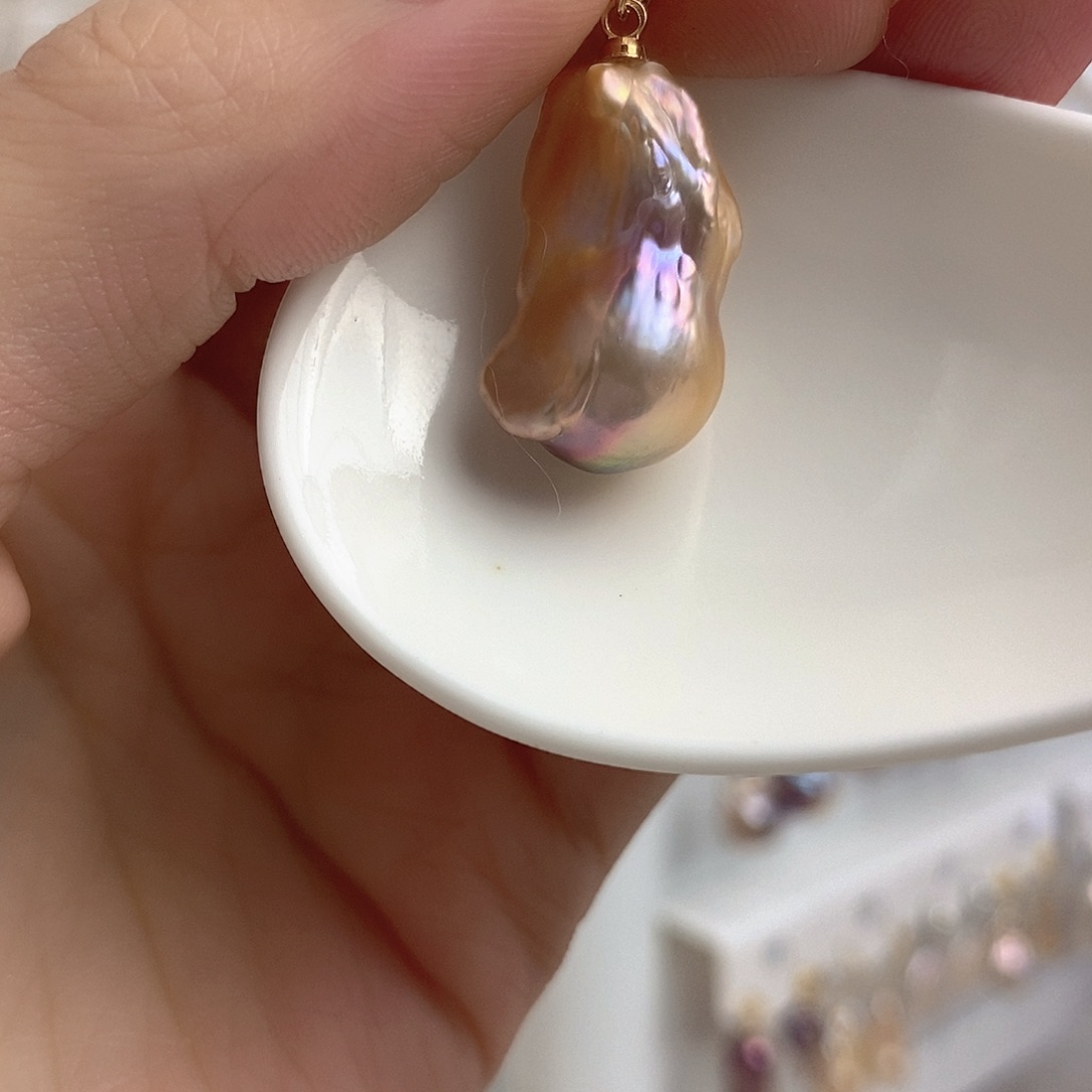 淡水珍珠颈饰银S925镶嵌