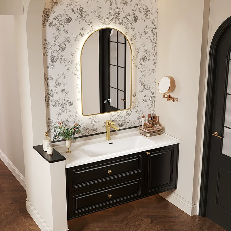 法式复古浴室镜智能化妆镜壁挂智能人体感应智能镜梳妆台镜