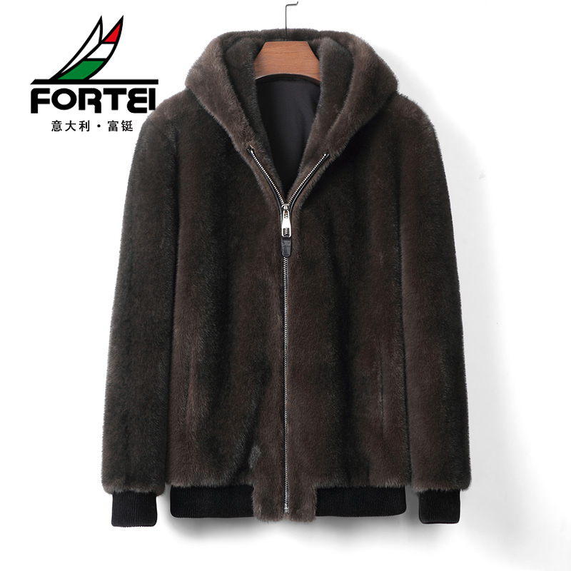 FORTEI/富鋌【源头工厂】海宁男士连帽夹克外套时尚休闲秋冬季男款