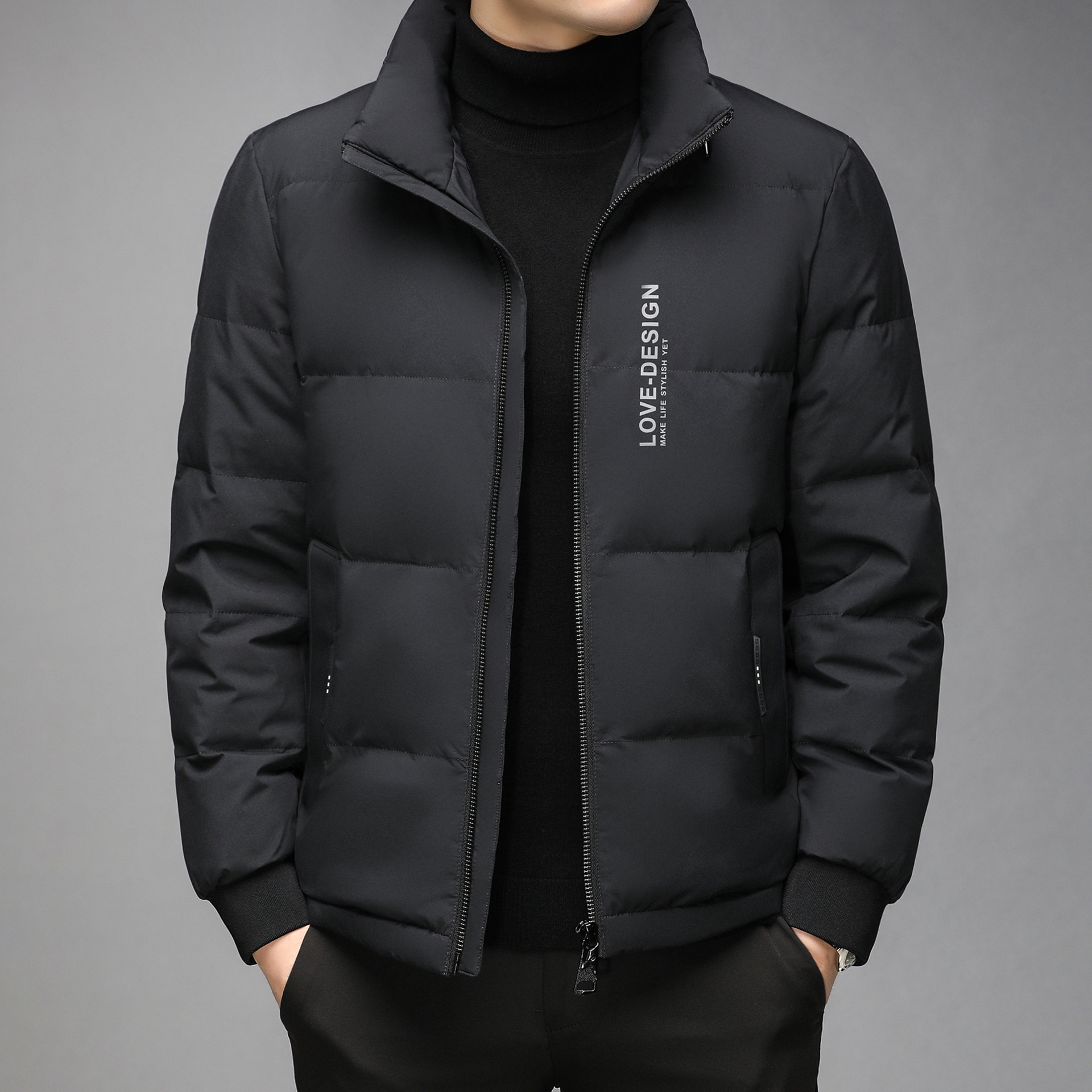 D2（衣品）男装冬季断码短款连帽户外加绒加厚款保暖服