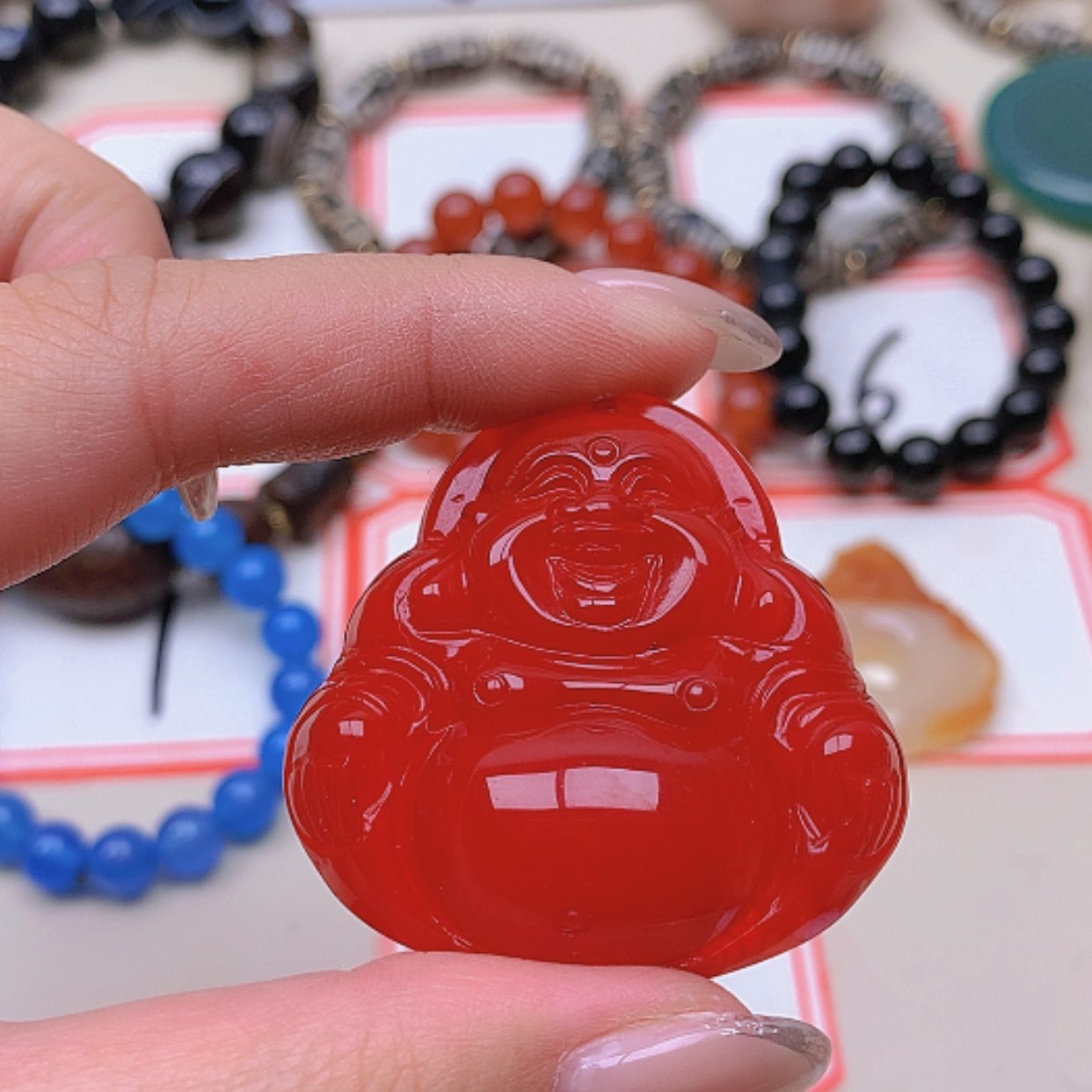 【闪购商品】未镶嵌玛瑙/玉髓珠宝半成品清**心