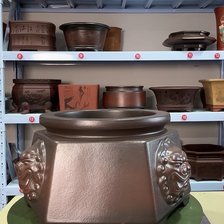 想****紫砂花盆兽头复古