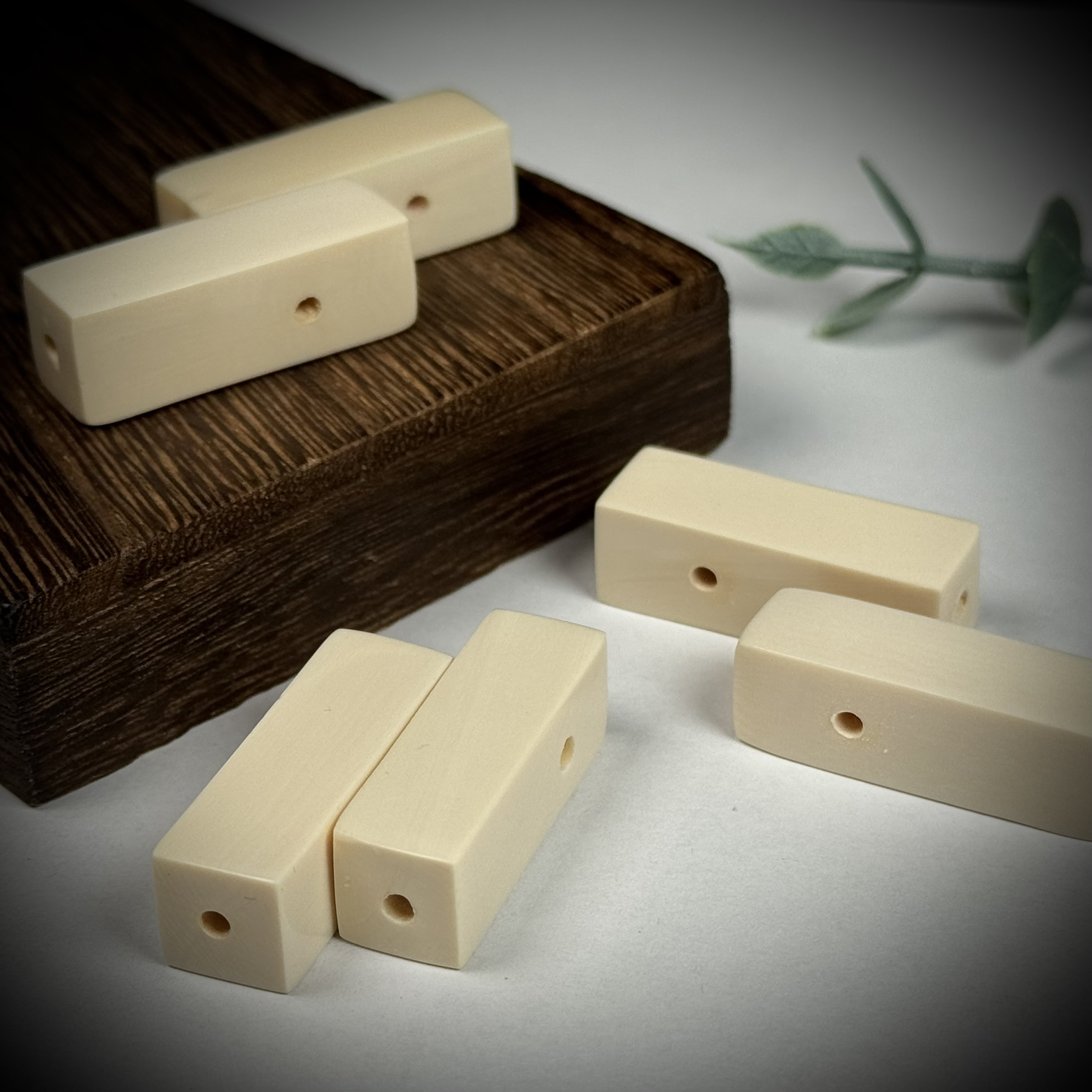 A161-O天然猛犸一字三通 约9.5*29.5mm随机一个支持鉴定假一罚十