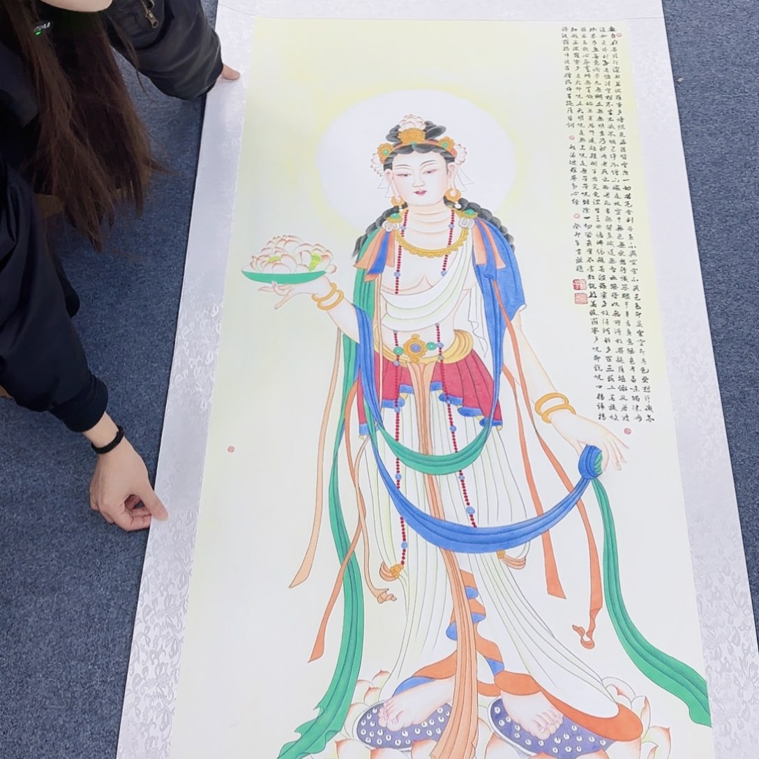 国画作品小姐姐放漏中