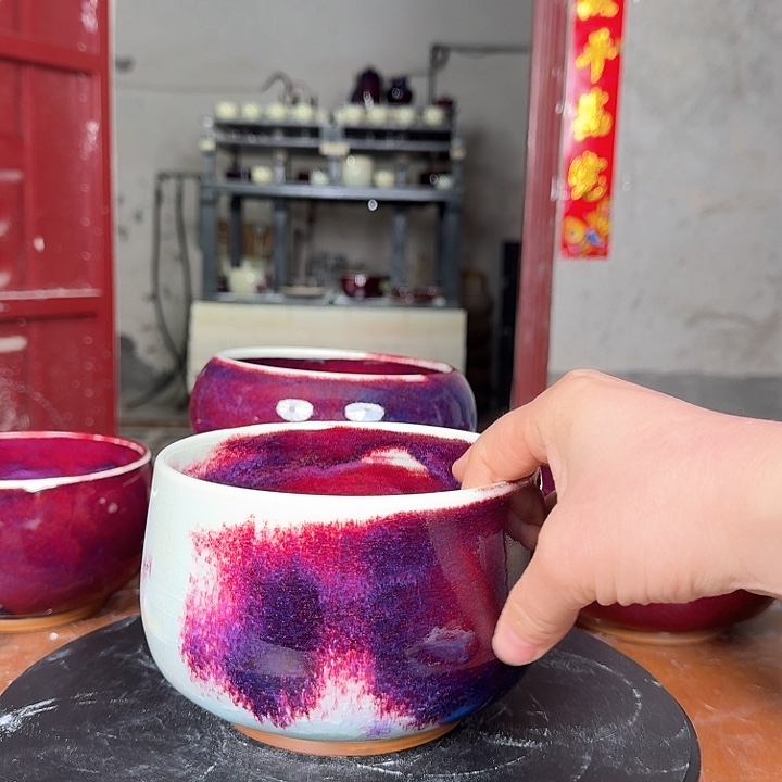 摆件精品茶洗钧窑