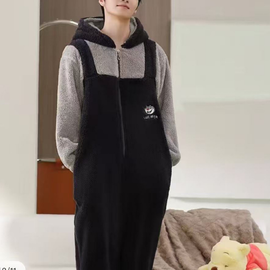 【猫本家】连帽珊瑚绒睡衣