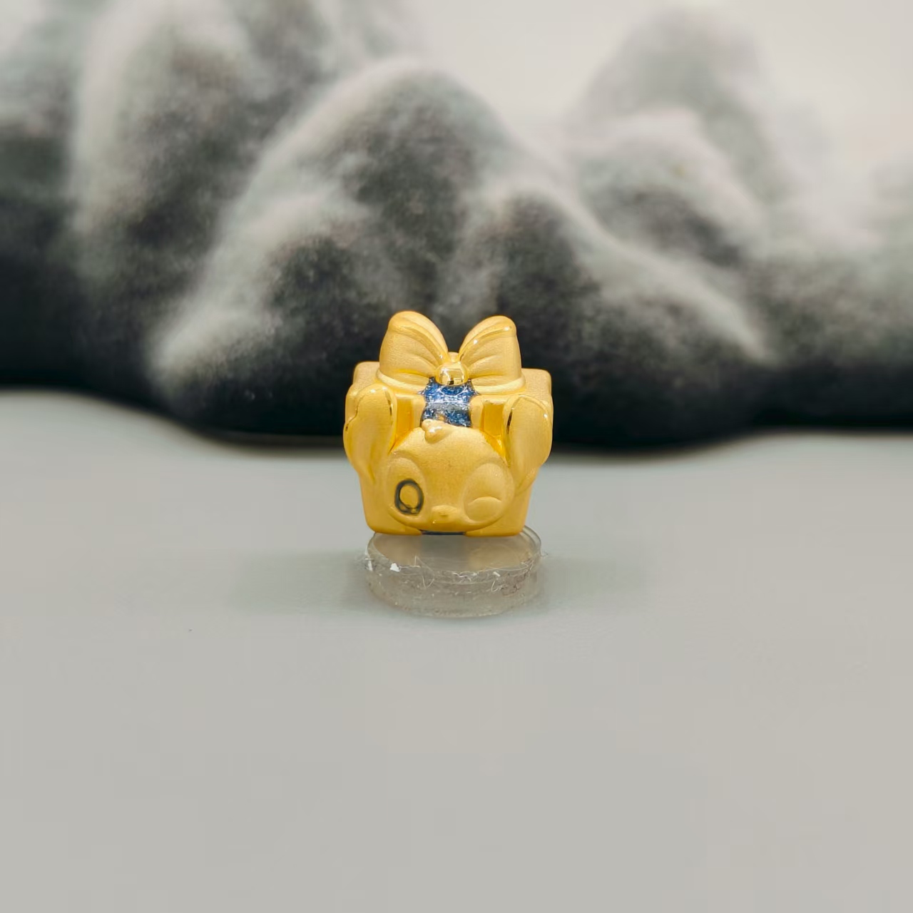  【珺铺黄金】足金999 礼盒史迪仔转运珠3D硬金饰品七夕节送女朋友