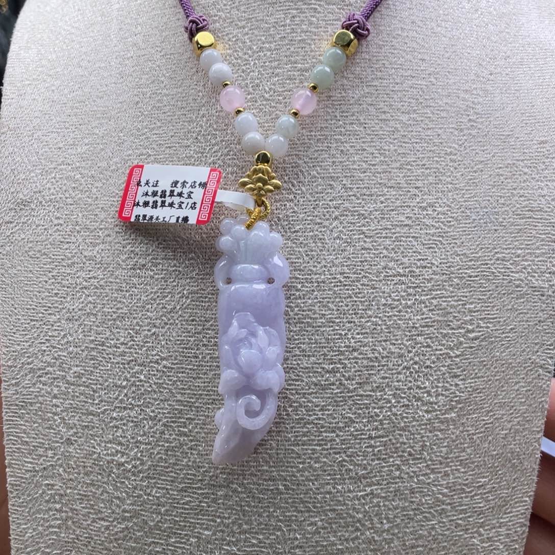 翡翠未镶嵌颈饰代编织