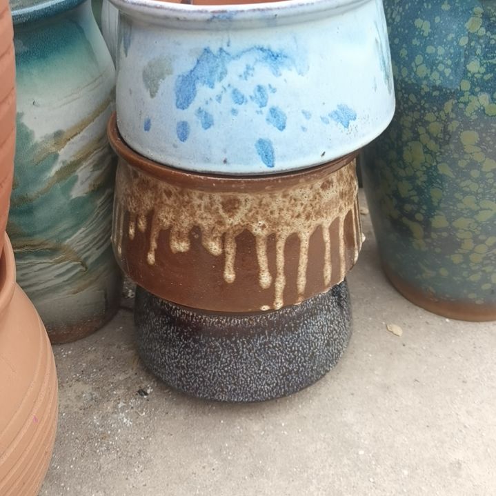 红陶口15高11瑕疵颜随机三个