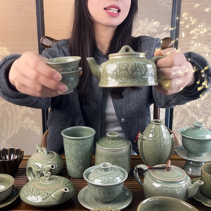 耀州窑青瓷忠德壶