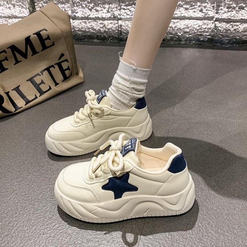 Y665/39【新疆包邮】新款春季休闲鞋轻便运动鞋厚底增高百搭小白鞋