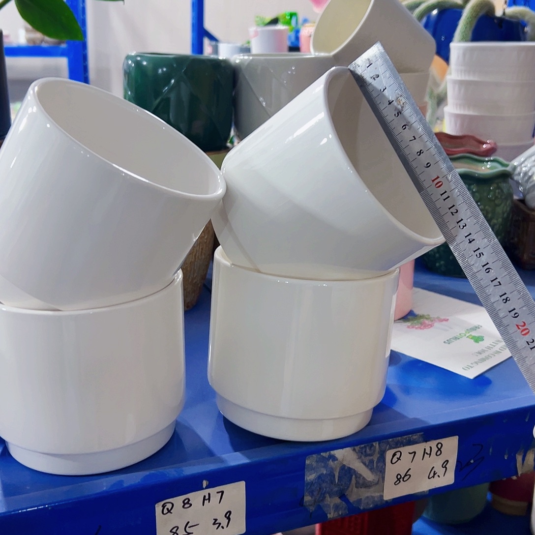 有孔，外贸尾单陶瓷花盆凑单10米包邮