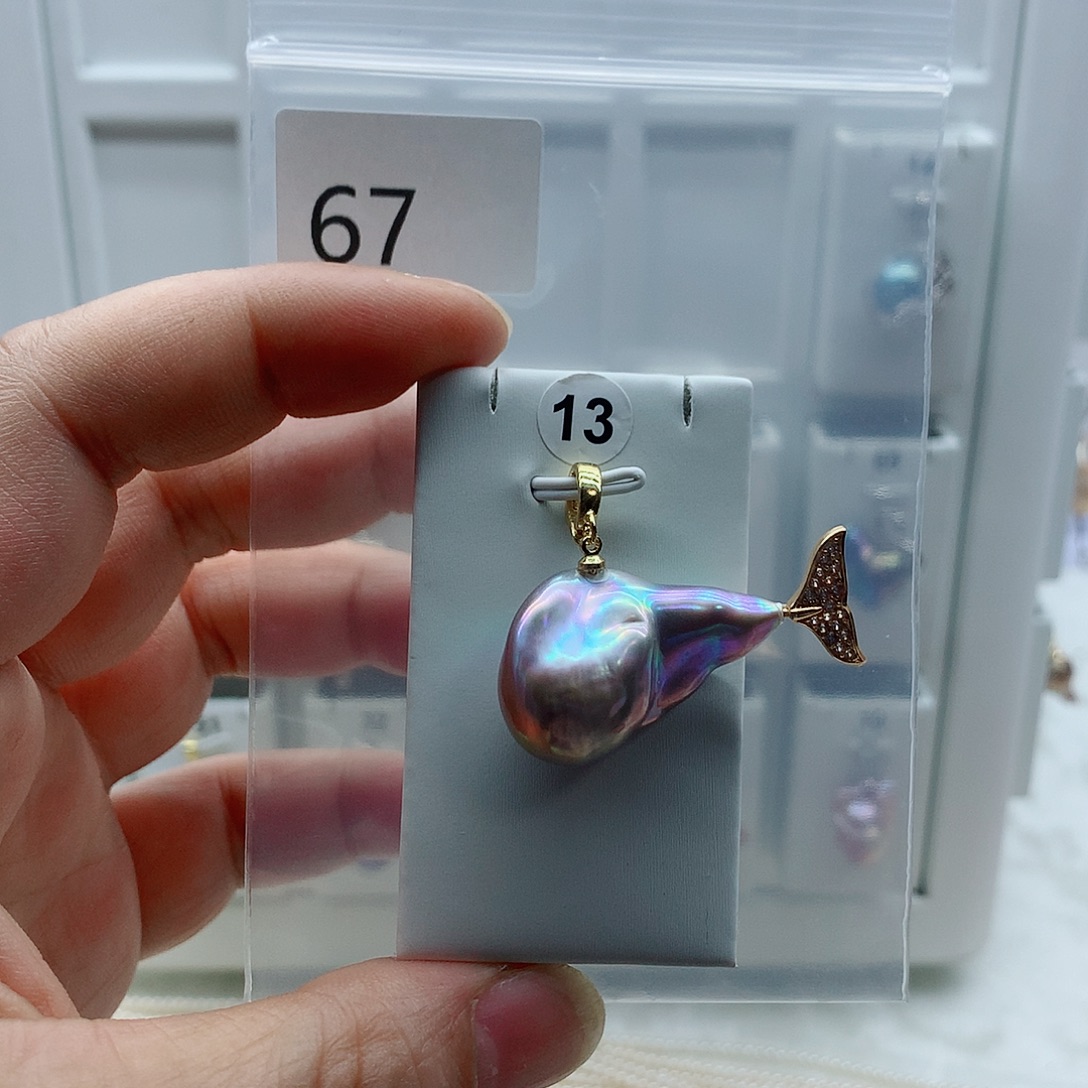 淡水珍珠吊坠(不含链)合金