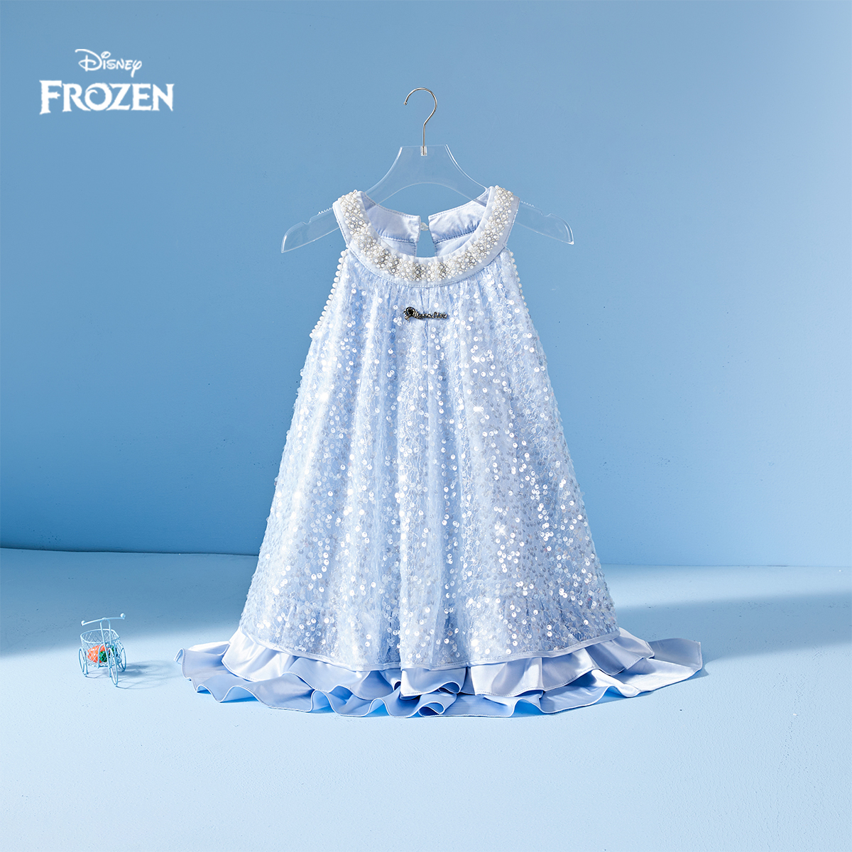 Disney/迪士尼冰雪奇缘夏季公主裙2026年夏装礼服童装女童连衣裙