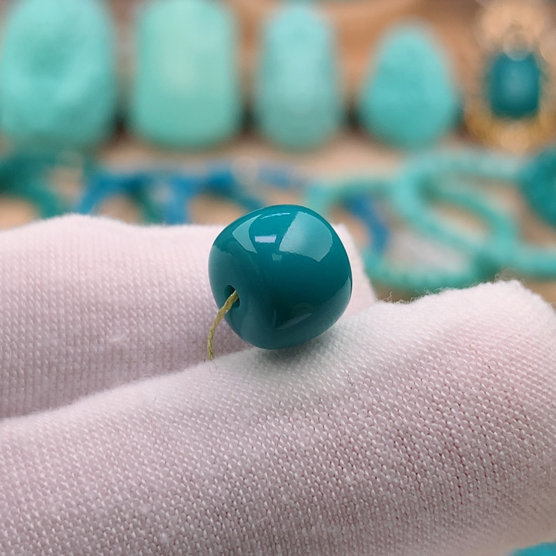 绿松石珠宝奇石未镶嵌9.4✖️8.1mm