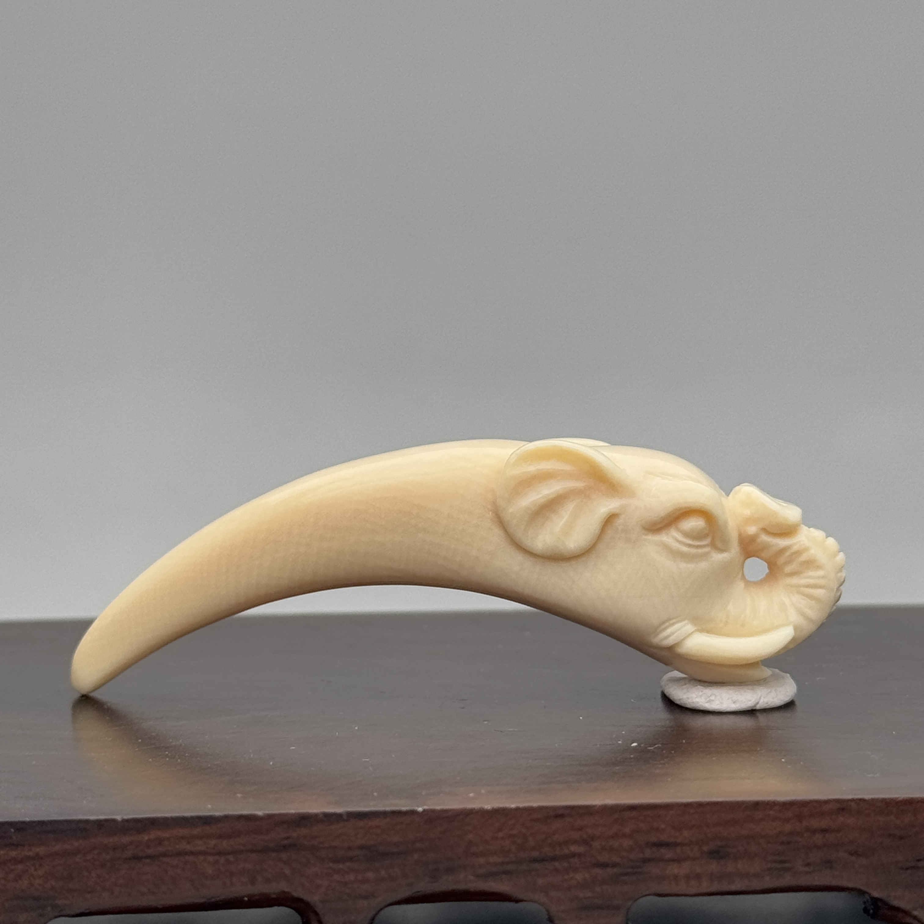 DEZHI/德志66*17*14mm11g吉象牙尖吊坠猛犸牙K879（默认吊坠绳）