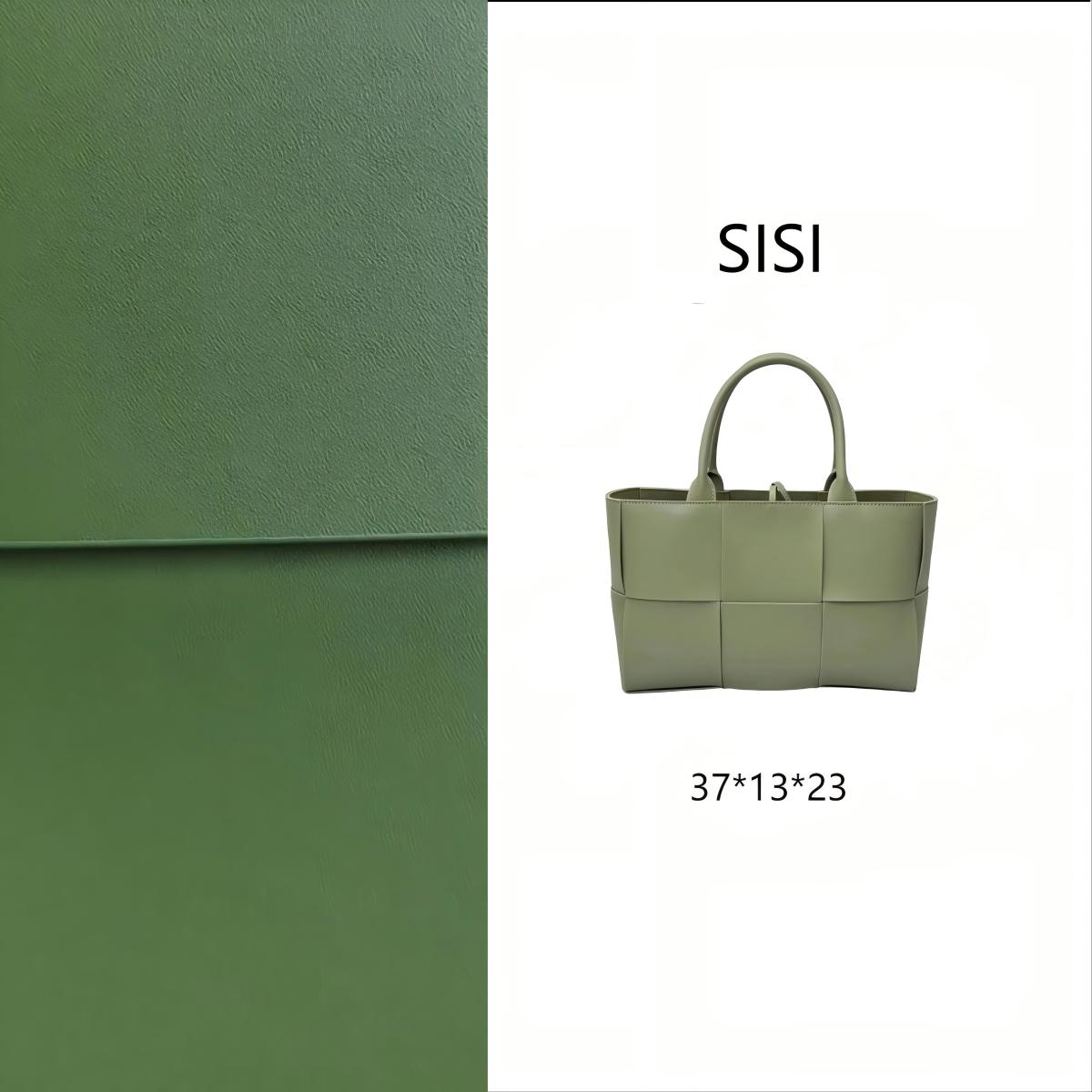 【尺寸：37*13*23】SISI原创设计高定真皮女包 6048-抹茶绿