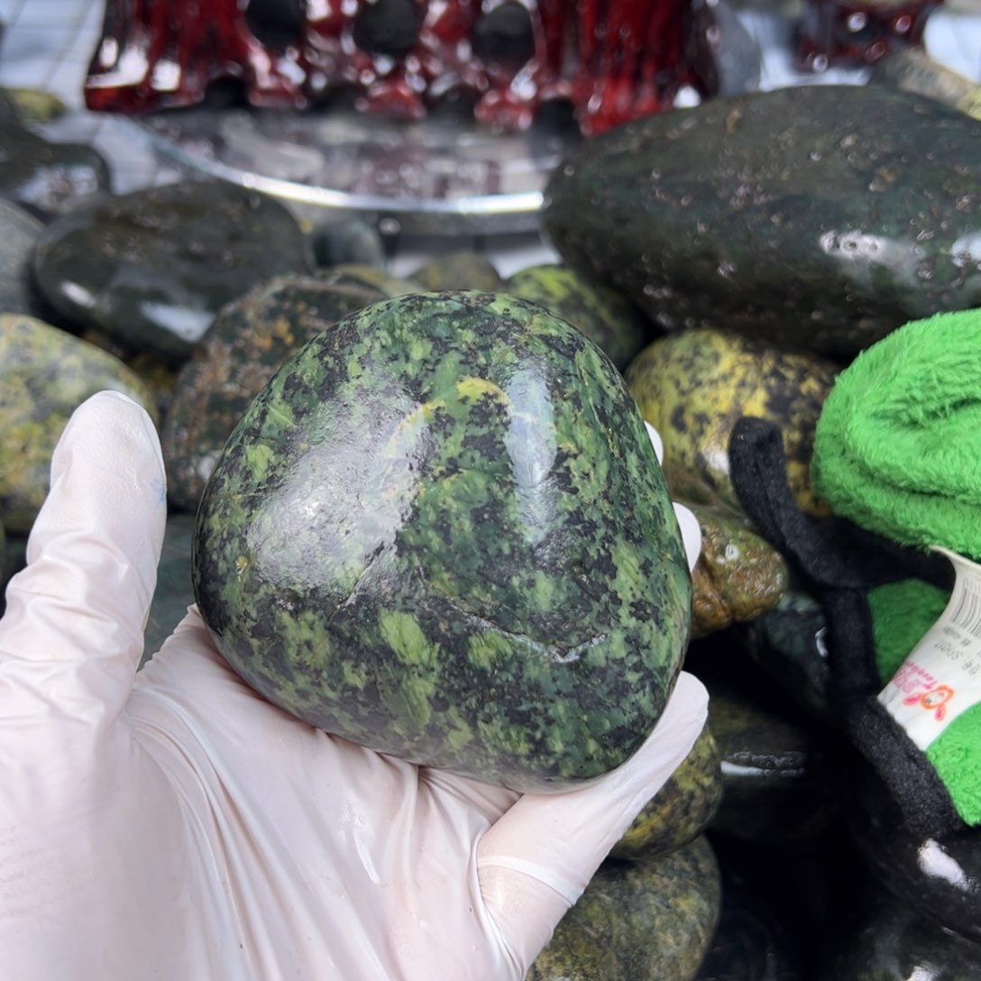 合金蛇纹石玉西藏藏玉药王石1*
