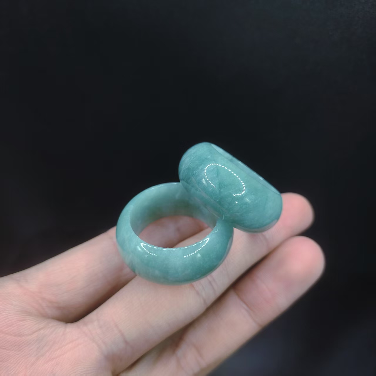 【龙龙严选】翡翠戒圈赠皮绳GS【多样性发其一】（均码）