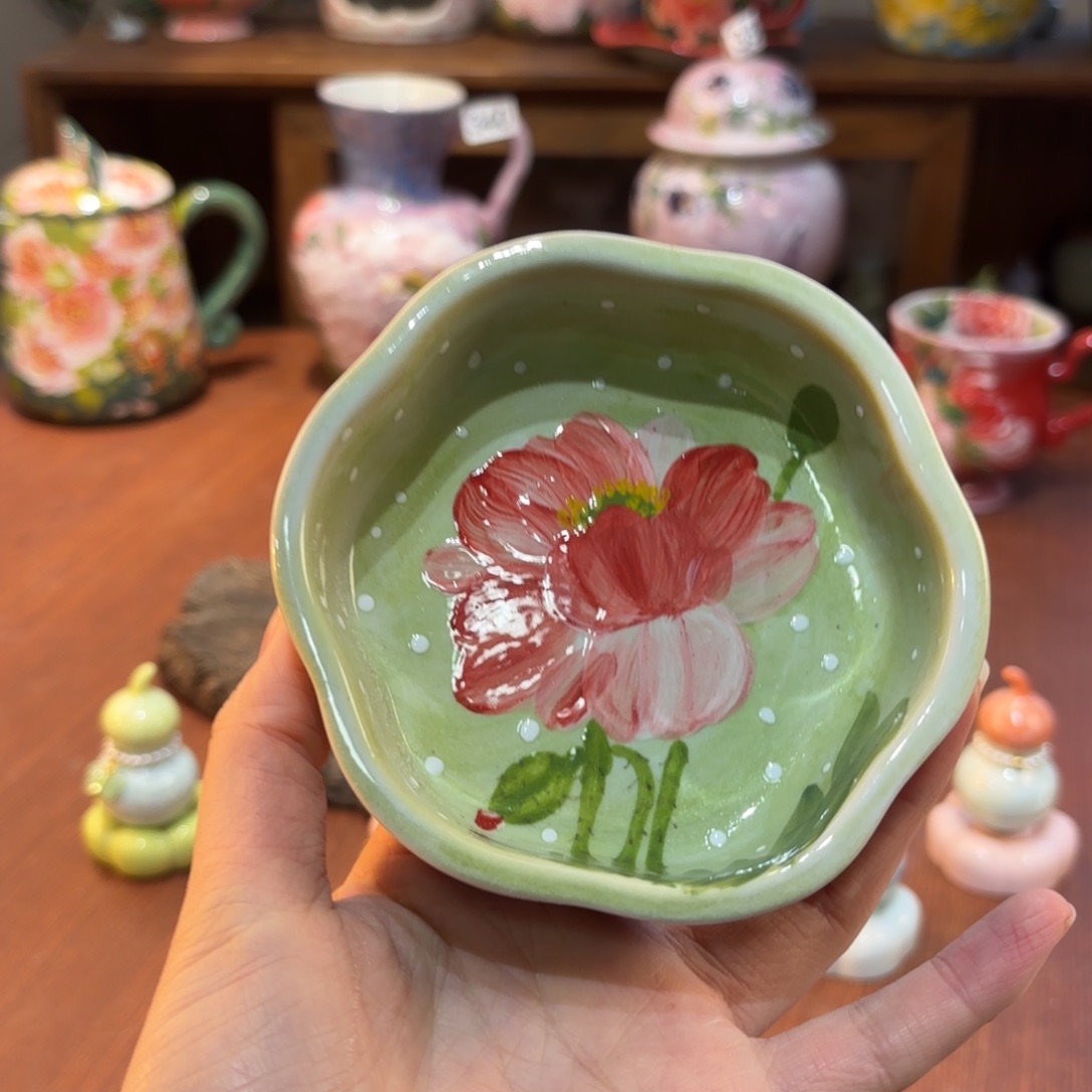 摆件景德镇手绘高温釉下彩陶瓷茶具