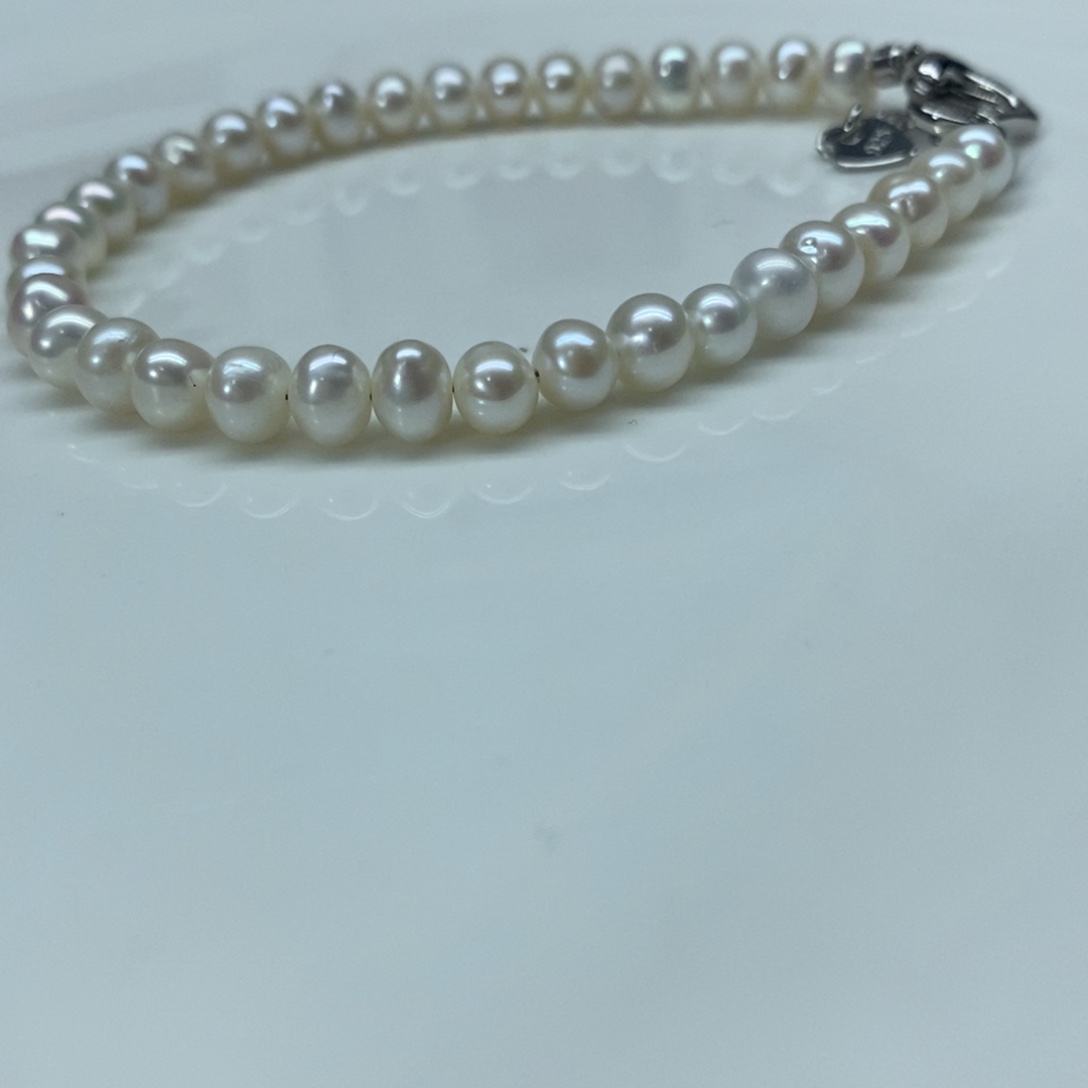 淡水珍珠手链银S925镶嵌