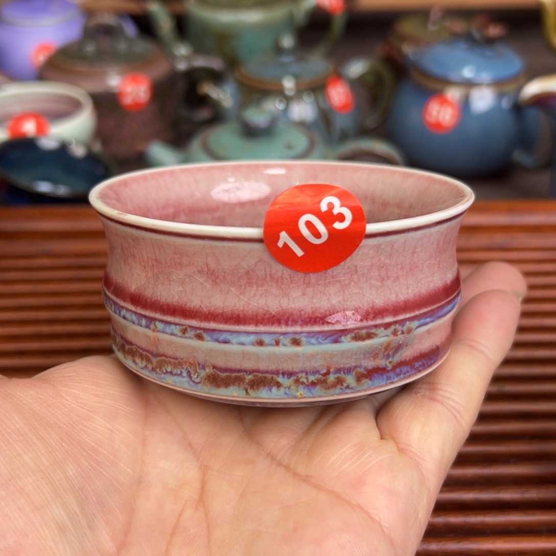 手工制作钧窑茶器