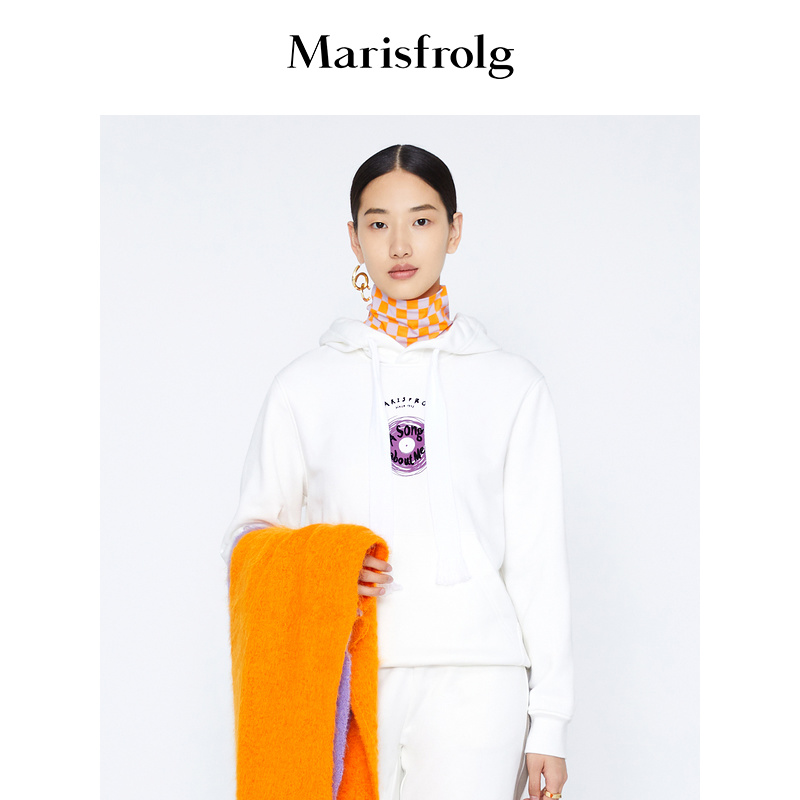 【粉丝专享】Marisfrolg玛丝菲尔圆领冬季百搭连帽保暖时尚秋冬卫衣