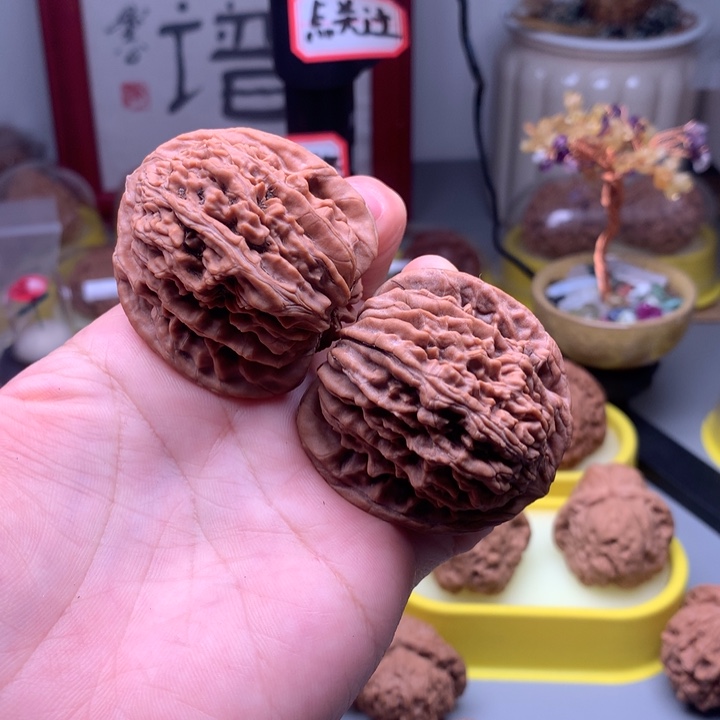 吊坠文玩核桃夏**玩四座楼全品白茬44麻核桃