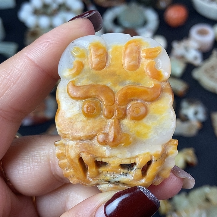 和田玉（糖玉）挂件未镶嵌