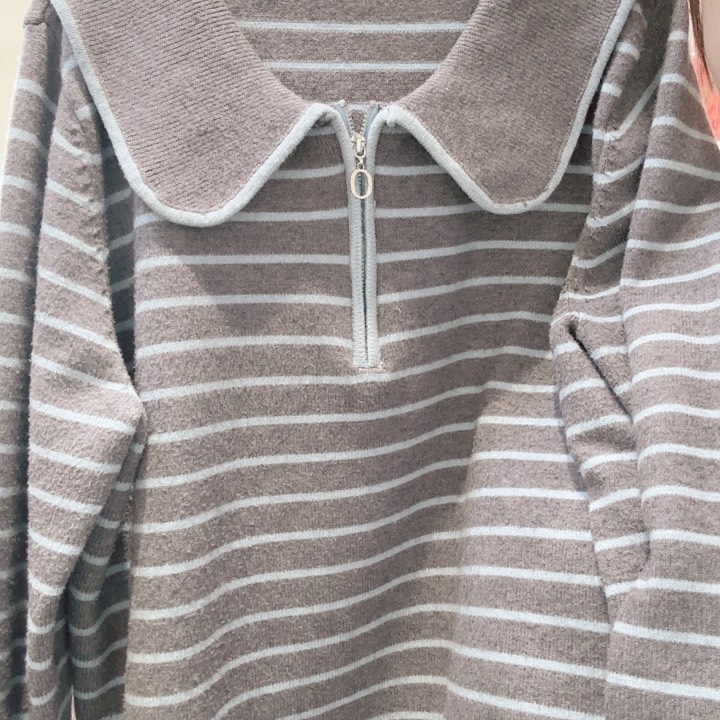 丹丹，灰色条纹2码。 