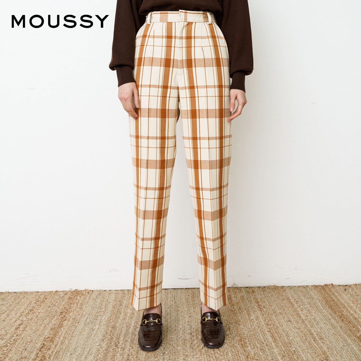 【念一专属】早春新款通勤时尚百搭高腰插袋宽松直筒裤休闲裤长裤女