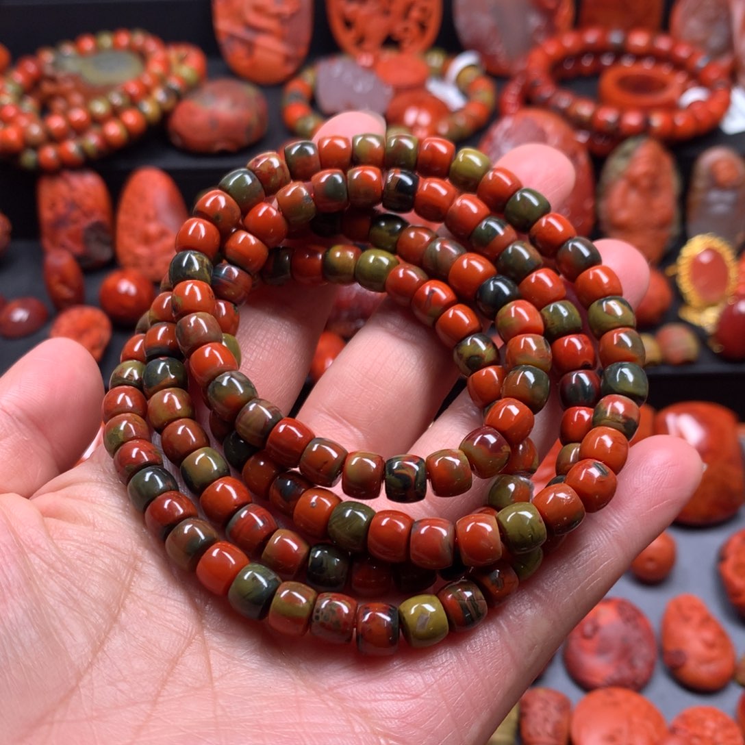 南红玛瑙多圈手链7mm未镶嵌