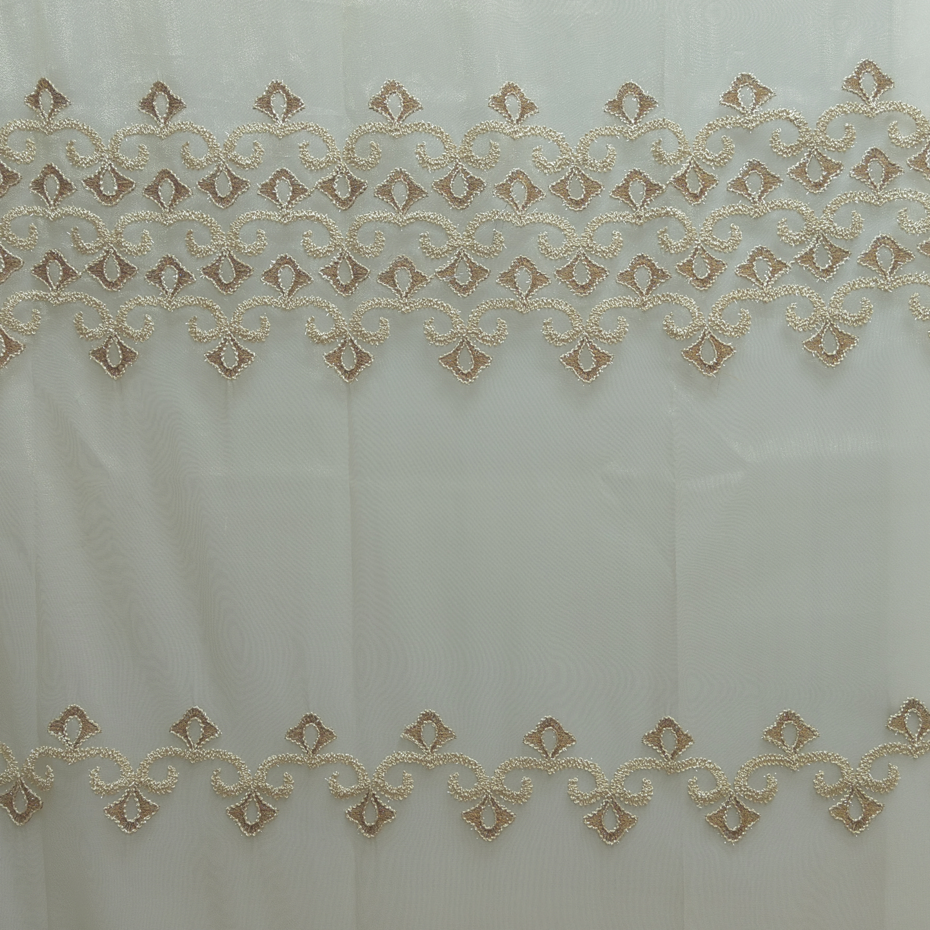 00216 家装换新窗帘窗纱成品刺绣挂钩款宽6.6米高2.7米免费对开