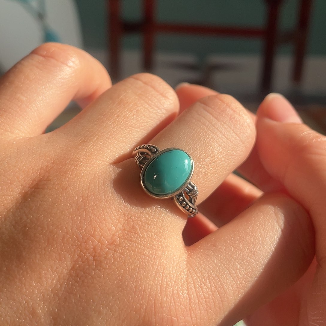 绿松石配饰银S925镶嵌