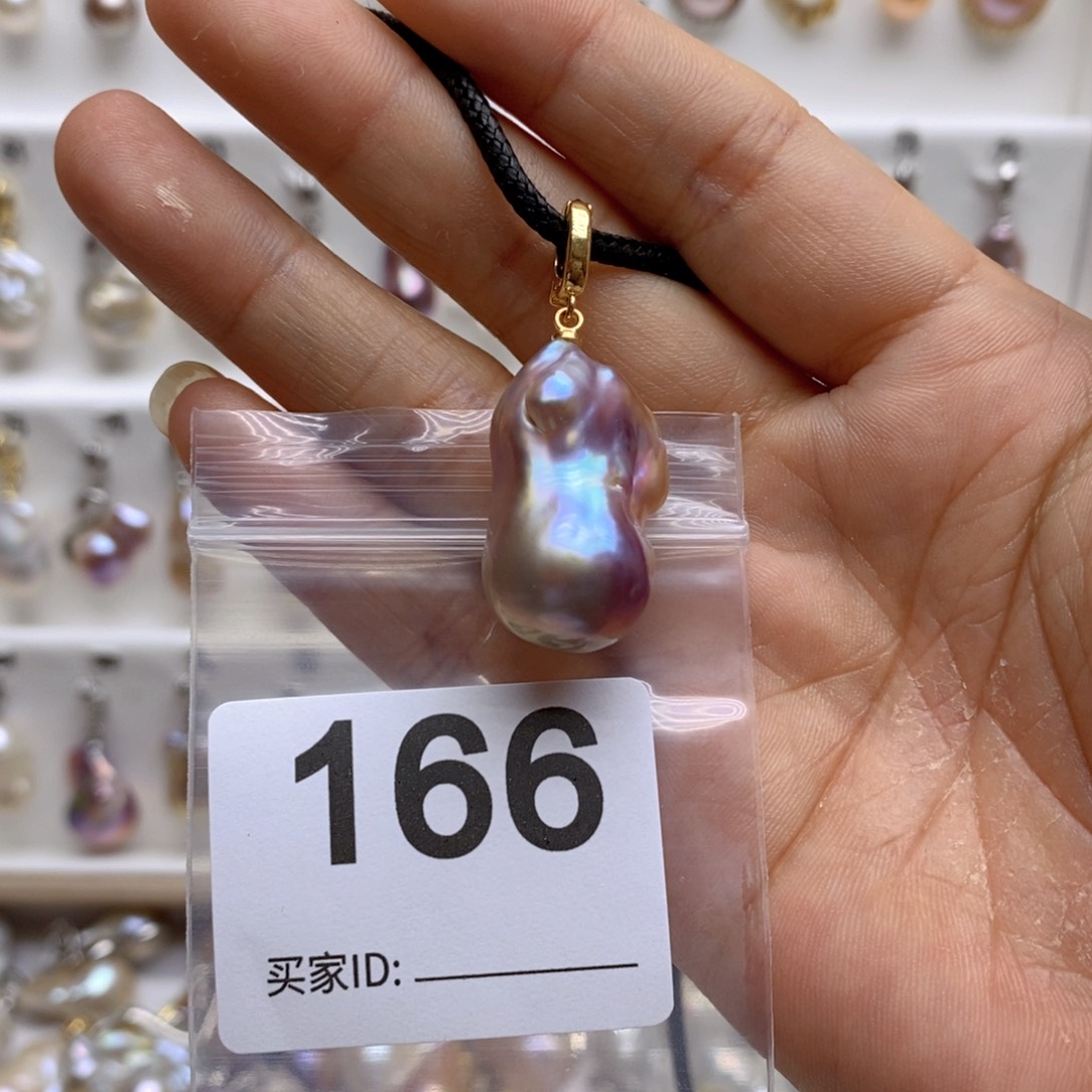 淡水珍珠颈饰银S925镶嵌166