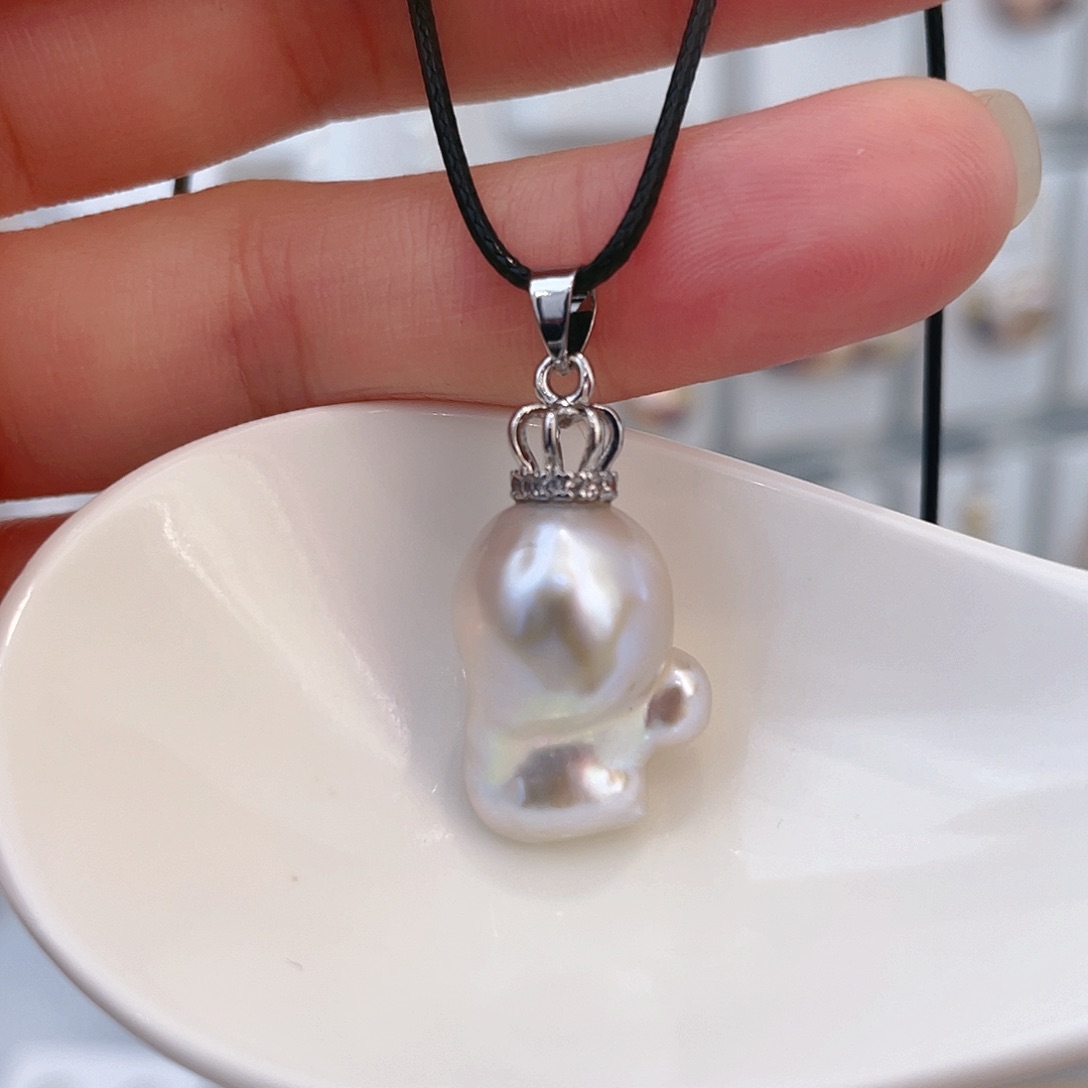 淡水珍珠颈饰银S925镀金镶嵌