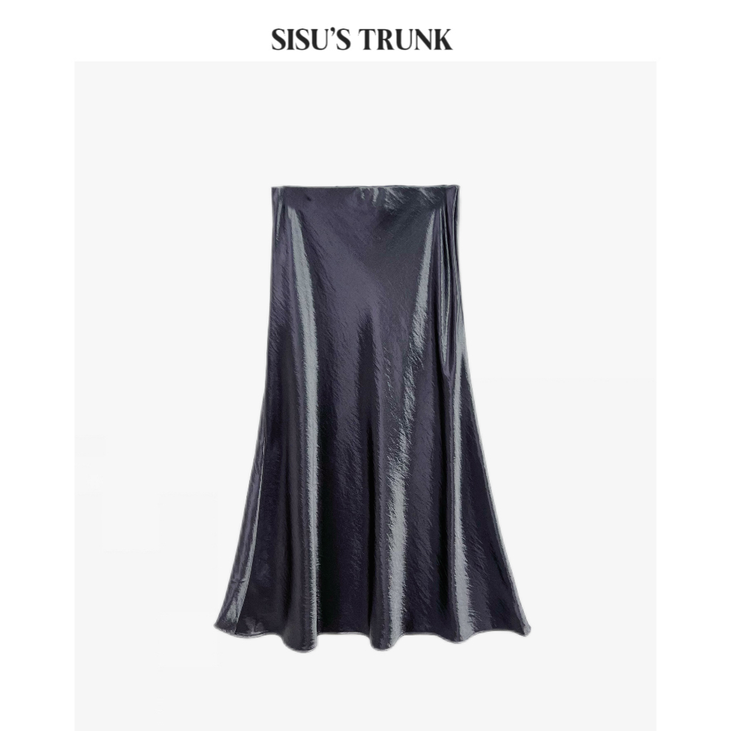 SISU【墨色】轻奢清冷感贵系洋气千金感高腰气质女装半裙