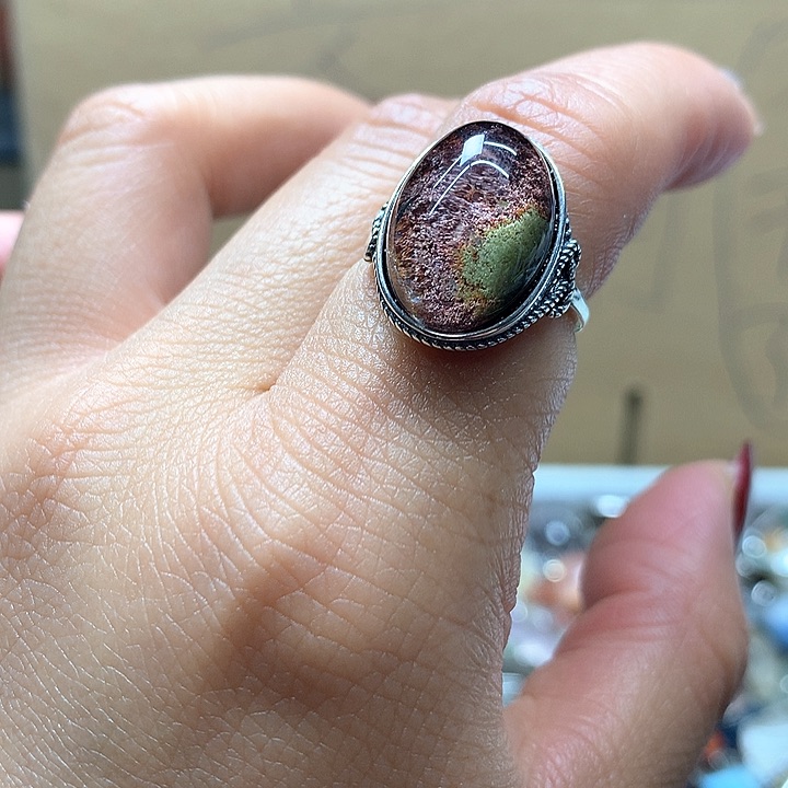 水晶水晶戒指银S925镶嵌