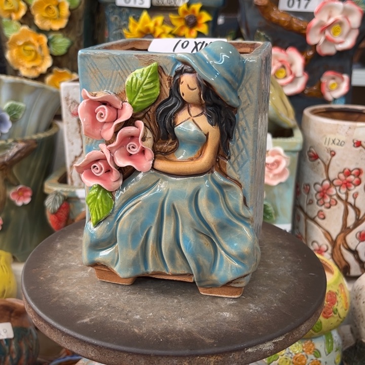 紫砂花盆粗陶材质多肉花盆