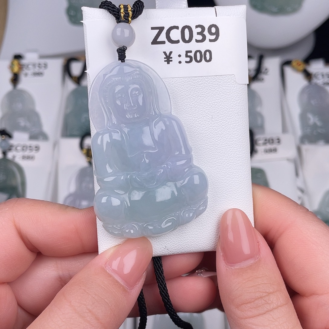 翡翠未镶嵌颈饰zc039