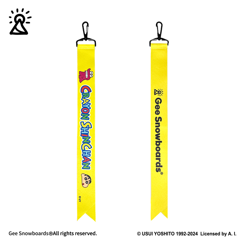 蜡笔小新 x Gee snowboards联名 滑雪飘带背包挂件织带雪服配饰