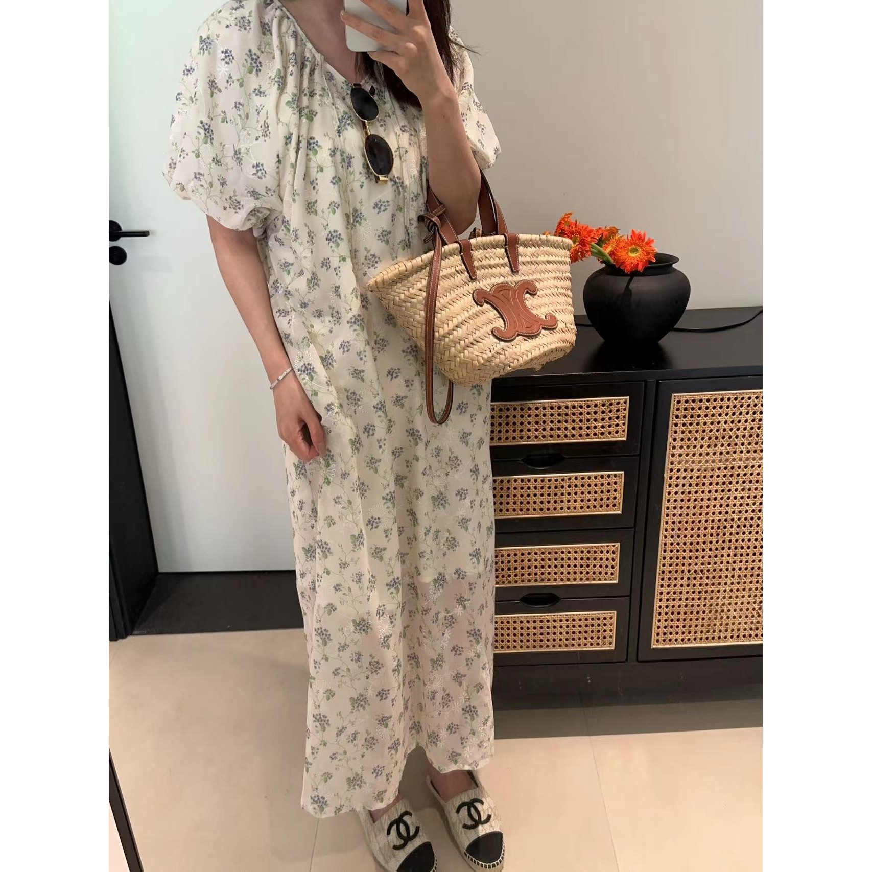 ［IAMMEIYA］-大骨架穿搭 风起时碎花连衣裙5055