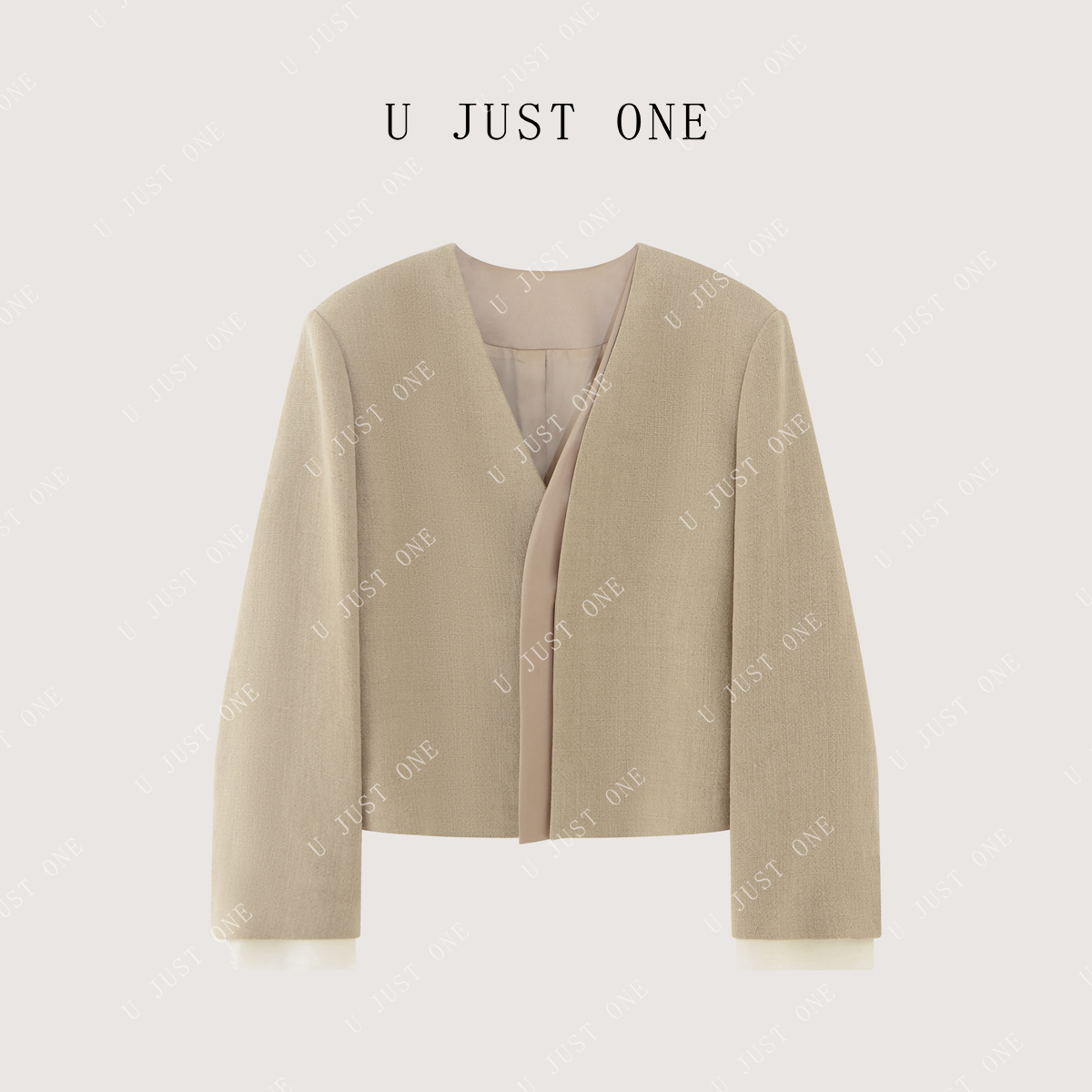 【U JUST ONE】百搭短款秋冬皮衣女装标准短外套UJD25Z0083