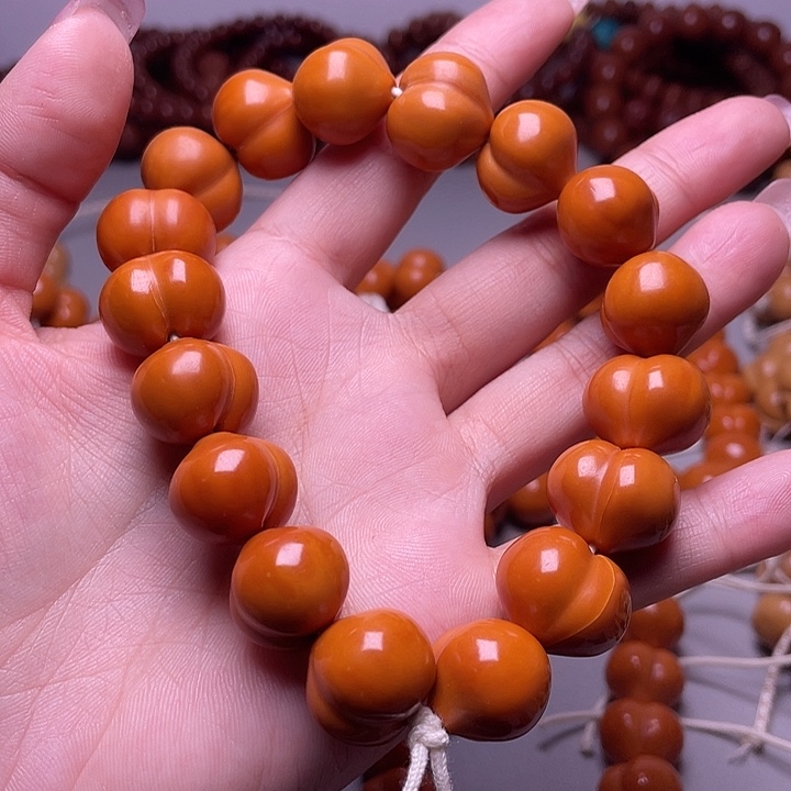 ༺***༻手串猴头核桃17尺寸镜面柯基屁桃手持全品无暇