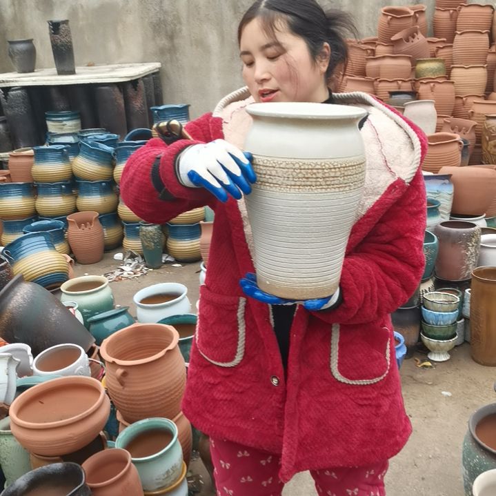 红陶口20高33一个盆子